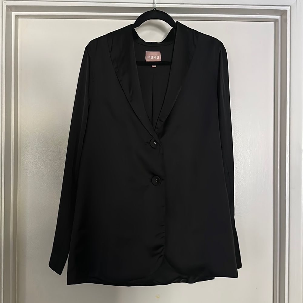 Show Me Mumu - Satin Blazer and matching Wide Leg Trousers